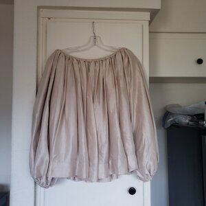 Azeeza Beige Satin Blouse Size XS